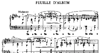Feuille d'Album(钢琴谱) 肖邦-chopin遗作