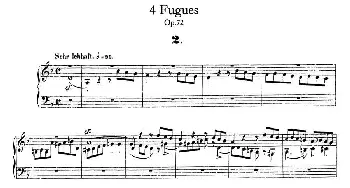 Four Fugues Op·72(钢琴谱) 罗伯特·舒曼