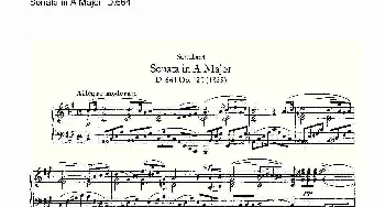 Sonata in A Major D.664(钢琴谱)