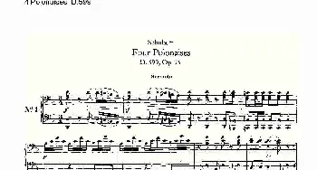 4 Polonaises D.599(钢琴谱)