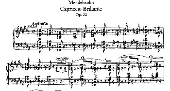 Capriccio Brillante in B Major Op.22(钢琴谱) 门德尔松