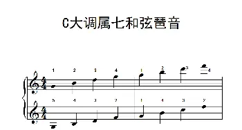 C大调属七和弦琶音(钢琴谱)