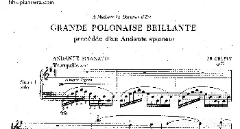 Grande Polonaise Brilliante Preceded by an Andante Spianato Op.22(钢琴谱) 肖邦-chopin