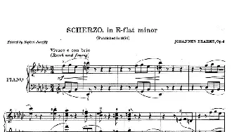 Scherzo in e flat Min Op·4(钢琴谱) 约翰内斯·勃拉姆斯