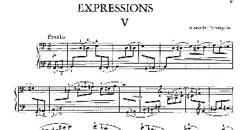 Expressions(钢琴谱) 亚历山大·齐尔品(Alexander Tcherepnin）
