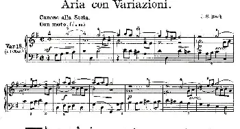 Aria con Variazioni 之18(钢琴谱) J.S.Bach