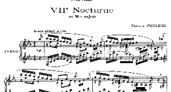 Eight Nocturnes (钢琴谱) 弗朗西斯·普朗克