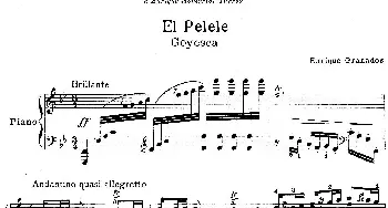 El Pelele(钢琴谱) 恩里克·格拉那多斯(Enrique Granados）