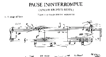 Pause Ininterrompue (钢琴谱) 武满彻(Toru Takemitsu)
