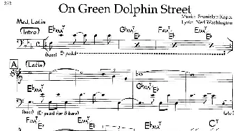 On Green Dolphin Street(钢琴谱)