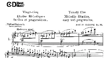 Concone - 25 Melodic Studies easy and progressive(钢琴谱) Concone
