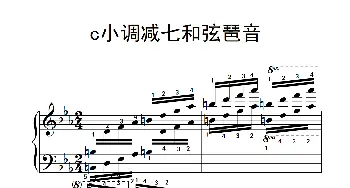 第九级18.c小调减七和弦琶音(钢琴谱)