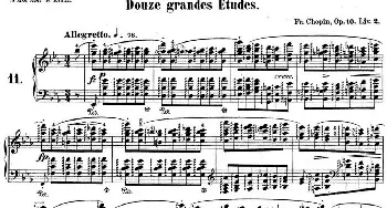 肖邦练习曲11 Op.10 No.11 降E大调 Eb major(钢琴谱) 肖邦