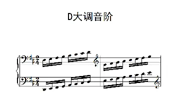第三级 D大调音阶(钢琴谱)