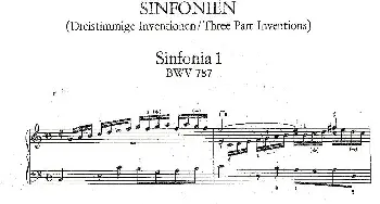 Sinfonia 1 BWV-787(钢琴谱) 巴赫