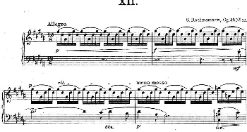 拉赫玛尼诺夫 钢琴前奏曲23 升G小调 Op.32 No.12(钢琴谱) 拉赫玛尼诺夫