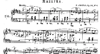 Quatre Mazurkas Op.33(钢琴谱) 肖邦-chopin