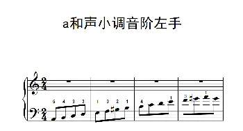 第一级 3.a和声小调音阶左手(钢琴谱)