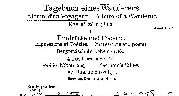 Album d'un Voyageur S.156(钢琴谱) 弗兰茨·李斯特