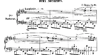 Deux Nocturnes Op.27(钢琴谱) 肖邦-chopin