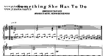 电影《时时刻刻》配乐 3. 任务 Something She Has to Do(钢琴谱) 菲利普·格拉斯(Philip Glass)