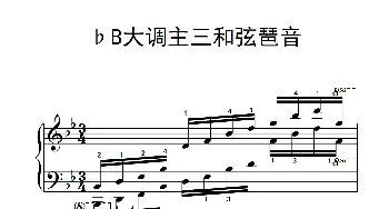 第九级5.♭B大调主三和弦琶音(钢琴谱)