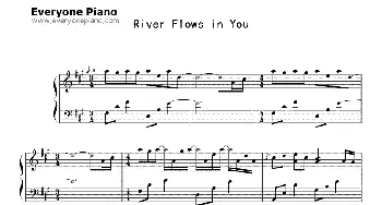 River  flows  in you(钢琴谱)