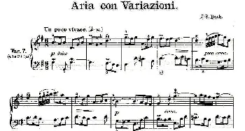 Aria con Variazioni 之七(钢琴谱) J.S.Bach