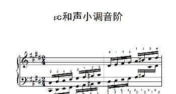 第四级 10.♯c和声小调音阶(钢琴谱)