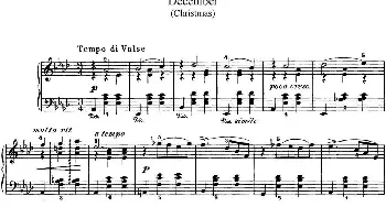 柴可夫斯基 四季 12月 圣诞节 降A大调 Christmas A flat major(钢琴谱) 柴可夫斯基