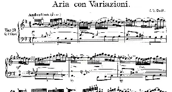 Aria con Variazioni 之13(钢琴谱) J.S.Bach