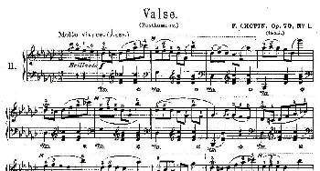 valse Op.70, No.1(钢琴谱) 肖邦