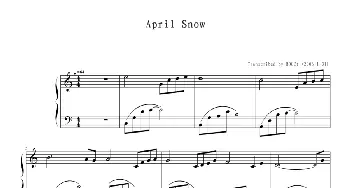 April Snow(钢琴谱)