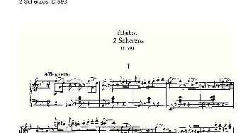 2 Scherzos D.593(钢琴谱)