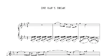 ONE MAN'S DREAM(钢琴谱) 雅尼