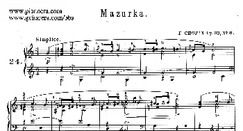 Quatre Mazurkas Op.33(钢琴谱) 肖邦-chopin