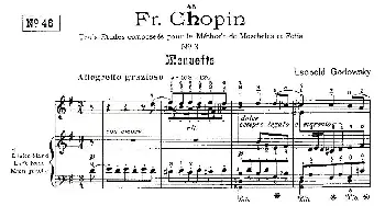 肖邦《练习曲》Fr.Chopin No 3(钢琴谱) Godowsky改编