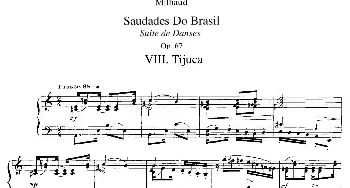 Saudados do Brasil Op.67(钢琴谱) 达律斯·米约