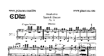 Spanish Dances Op.12(钢琴谱) 莫里兹·莫什科夫斯基