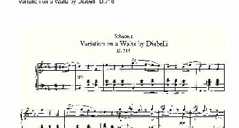 Variation on a Waltz by Diabelli D.718(钢琴谱)