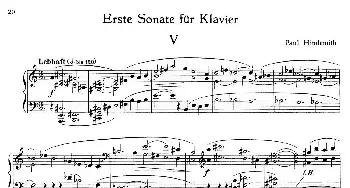 Piano Sonata No.1(钢琴谱) 保罗·亨德米特