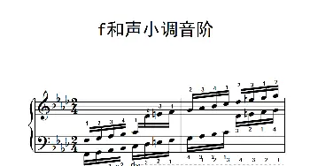 第八级20.f和声小调音阶(钢琴谱)