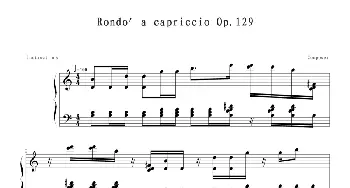 Rondo' a capriccio OP.129(钢琴谱) beethoven(贝多芬）