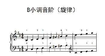 B小调音阶(钢琴谱)