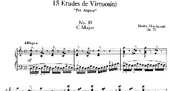 15 Etudes de Virtuosité Op.72 No.10(钢琴谱) 莫什科夫斯基