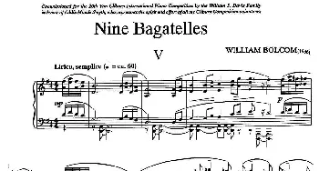 Nine Bagatelles (钢琴谱) 威廉·博尔科姆