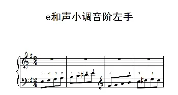 第一级 4.e和声小调音阶左手(钢琴谱)