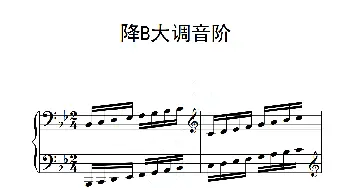 第五级 降B大调音阶(钢琴谱)