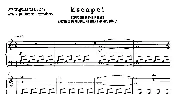 电影《时时刻刻》配乐 9. 逃亡 Escape!(钢琴谱) 菲利普·格拉斯(Philip Glass)