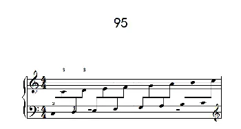 两手交替或交错弹奏的练习 95(钢琴谱)